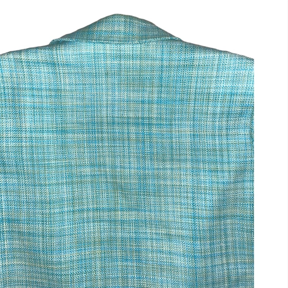 NWOT Appleseed’s - Women’s Petite Size 10P Blue & Green Blazer Jacket Coat - Picture 5 of 14